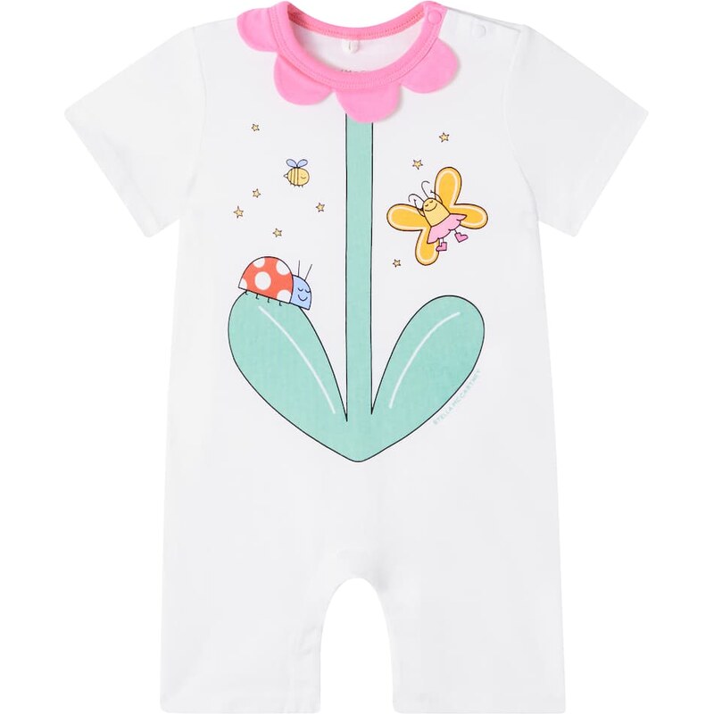 Stella McCartney Kids Baby printed cotton jersey playsuit