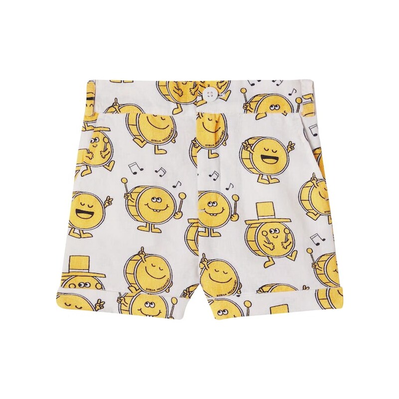 Stella McCartney Kids Baby printed cotton and linen shorts