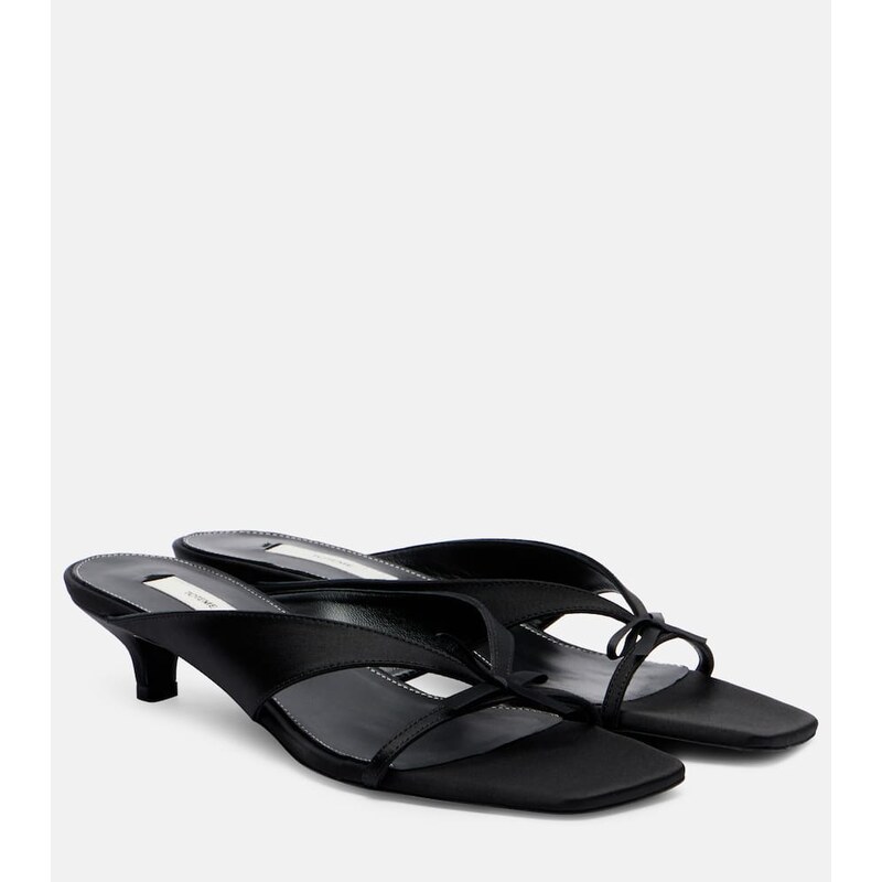 Toteme Bow-detail satin mules