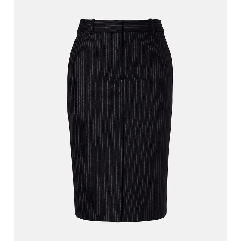 Nina Ricci Pinstriped wool-blend pencil skirt