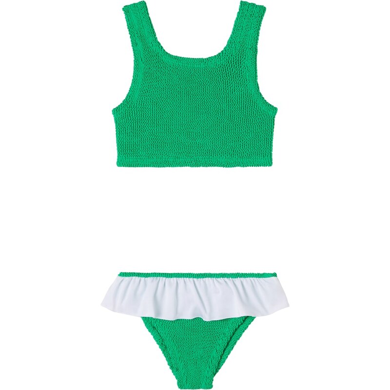 Hunza G Kids Olive ruffled bikini