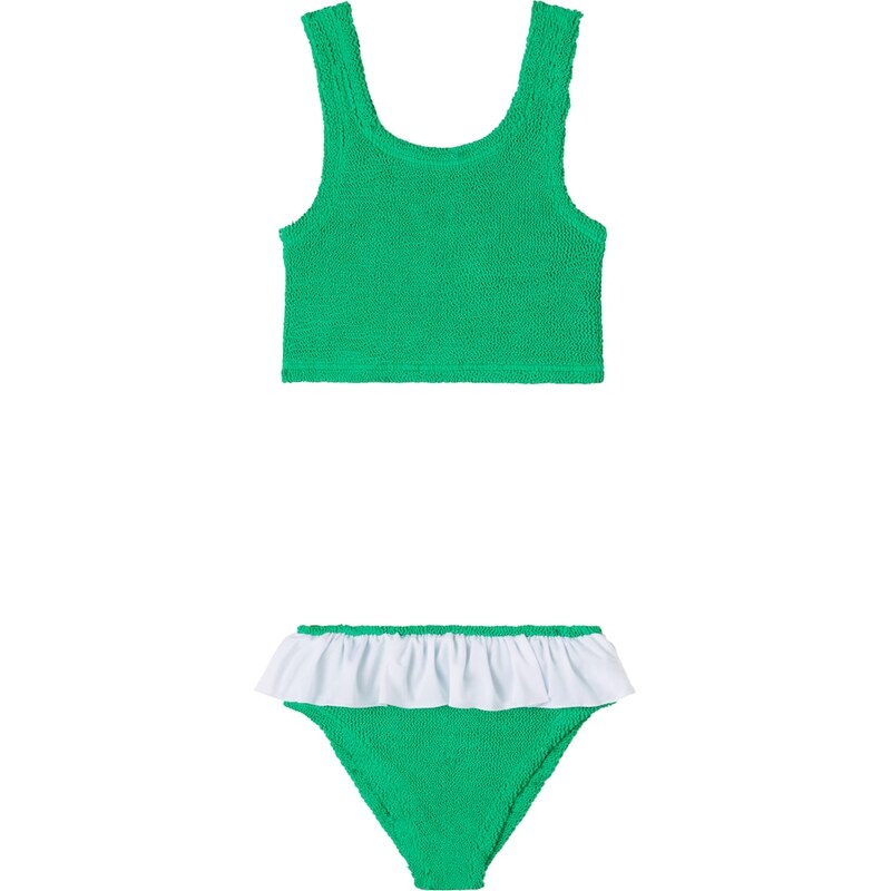 Hunza G Kids Olive ruffled bikini