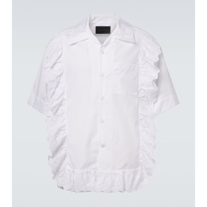 Simone Rocha Ruffled cotton poplin shirt