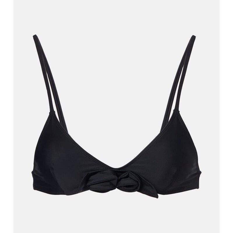 Coperni Flower floral-appliquÃ bikini top