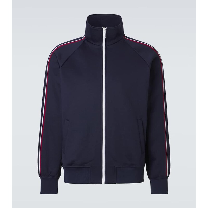 Mikina se zapínáním Saint Laurent v barvě modré