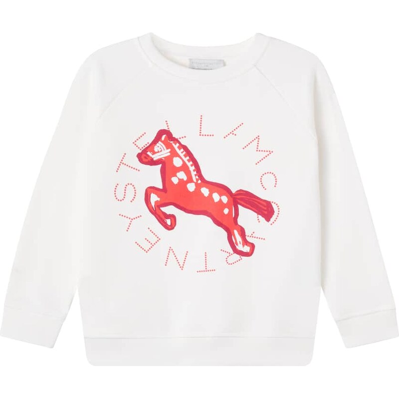 Stella McCartney Kids Logo cotton fleece sweatshirt