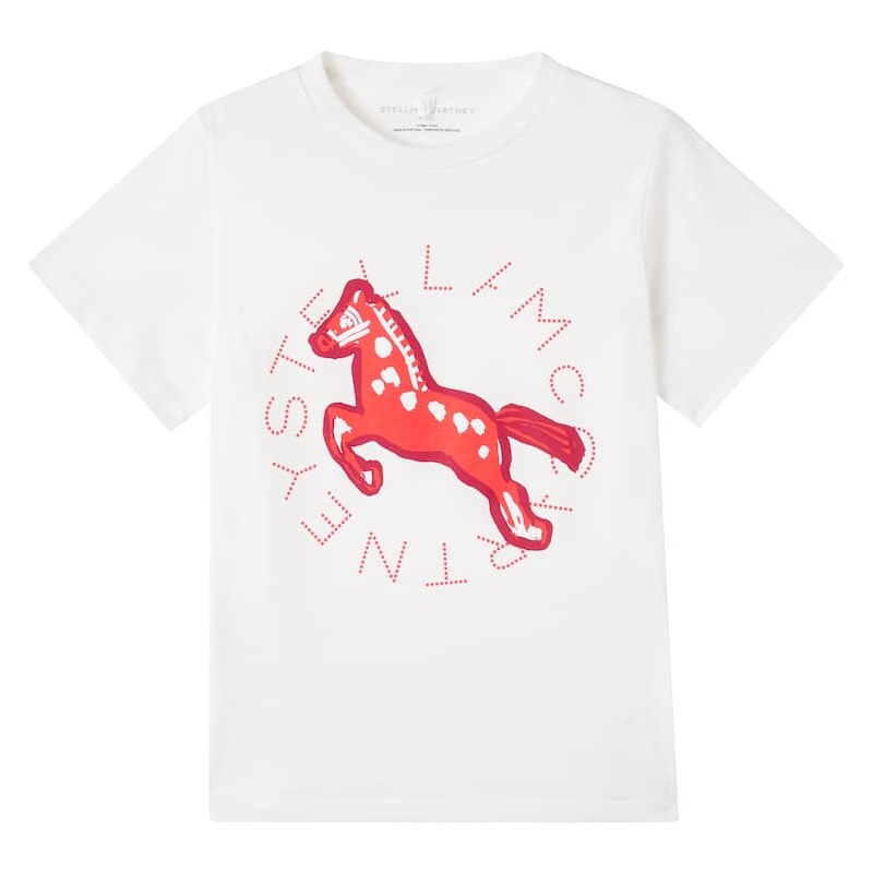 Stella McCartney Kids Logo cotton jersey T-shirt