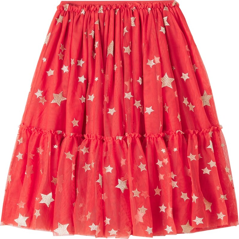 Stella McCartney Kids Ditsy Stars embroidered tulle skirt