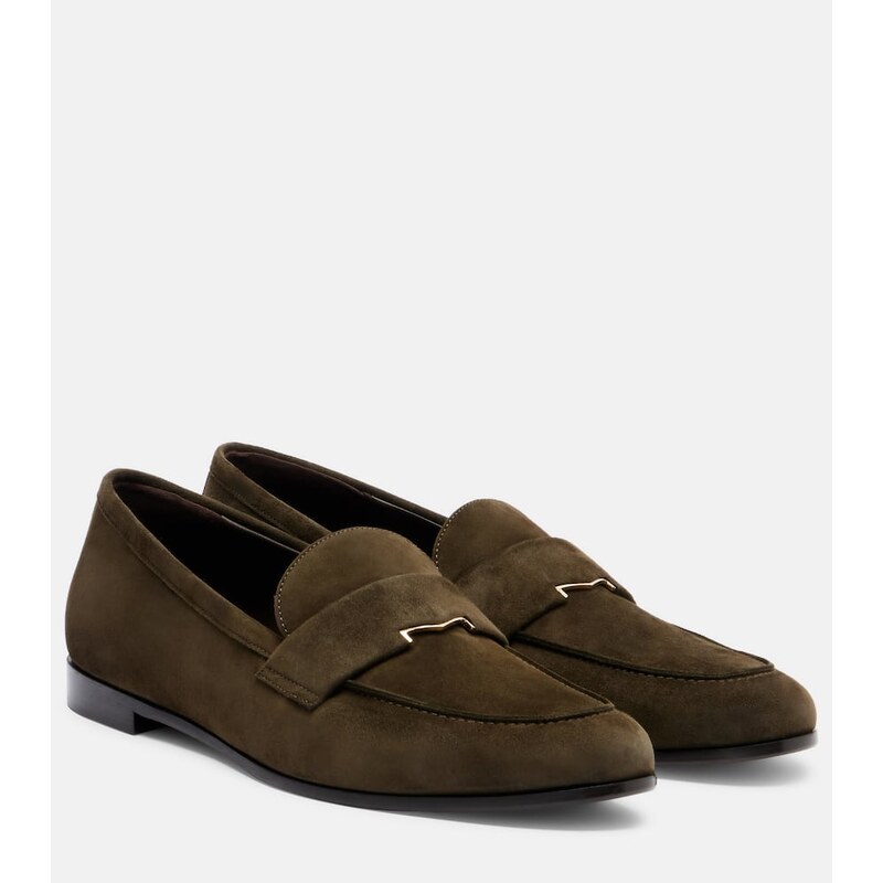 Max Mara Embellished suede loafers