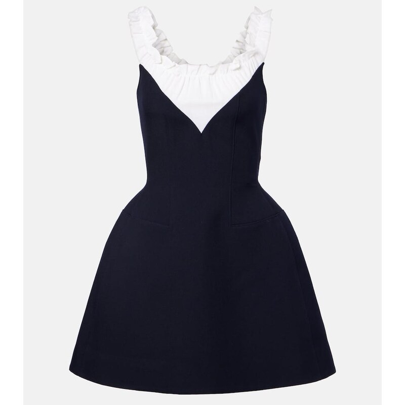 Shushu/Tong Ruffled wool and silk minidress