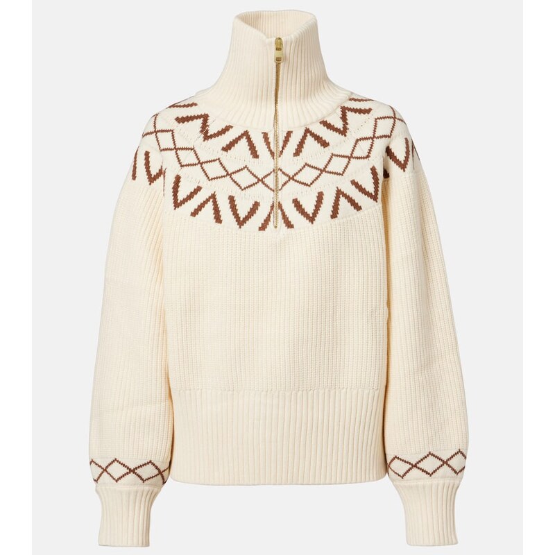 Varley Sigrid ribbed-knit half-zip sweater