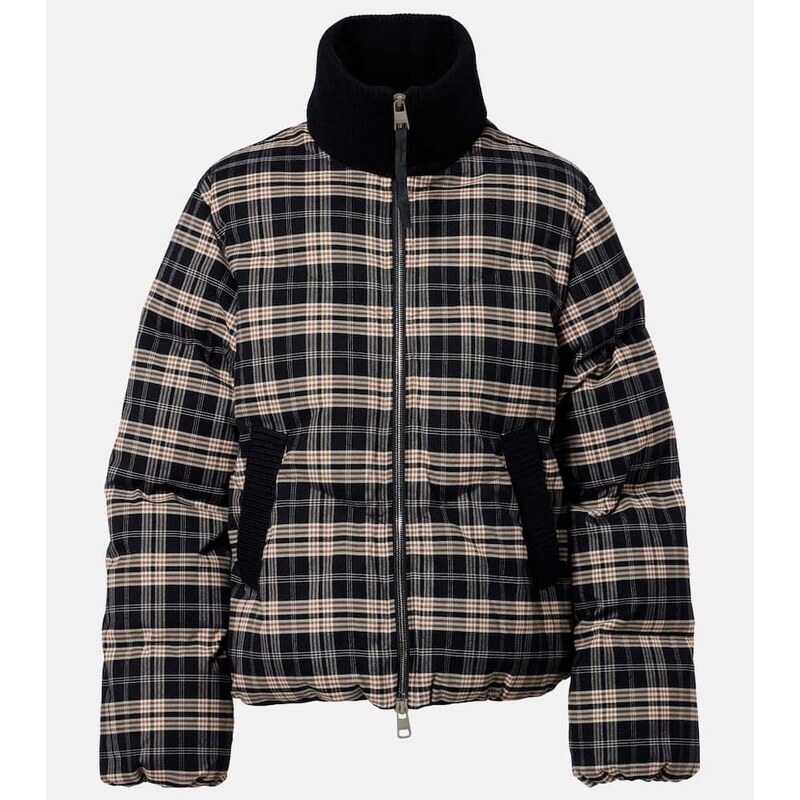 Varley Bryony checked flannel puffer jacket
