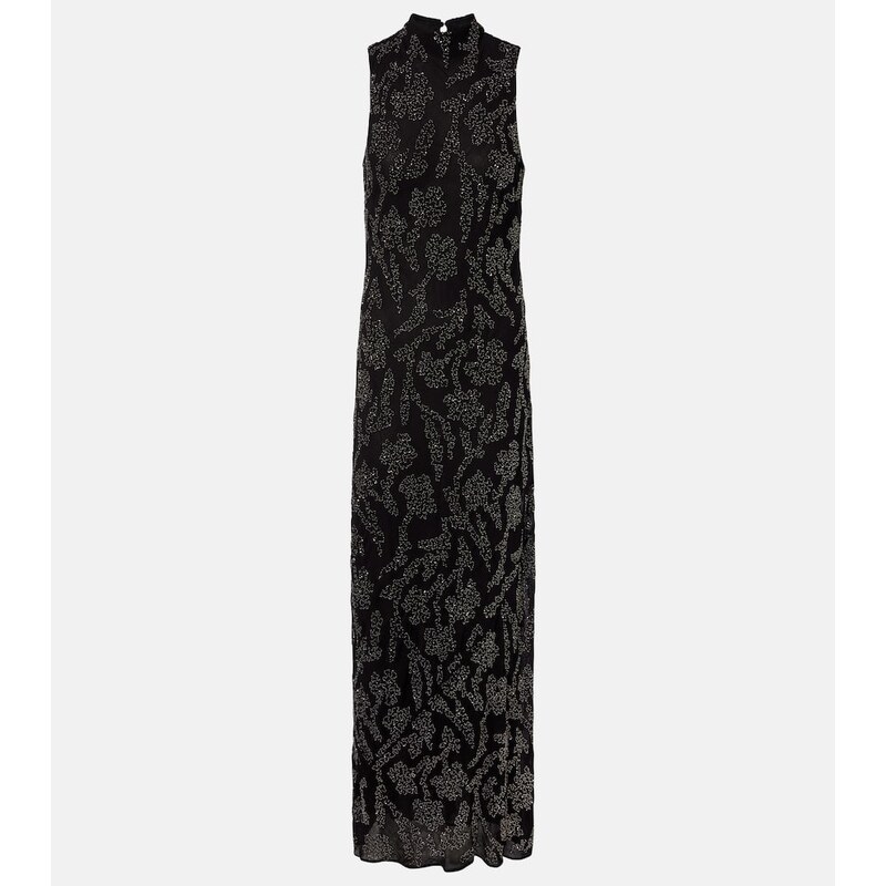 Veronica Beard Sylven beaded georgette maxi dress