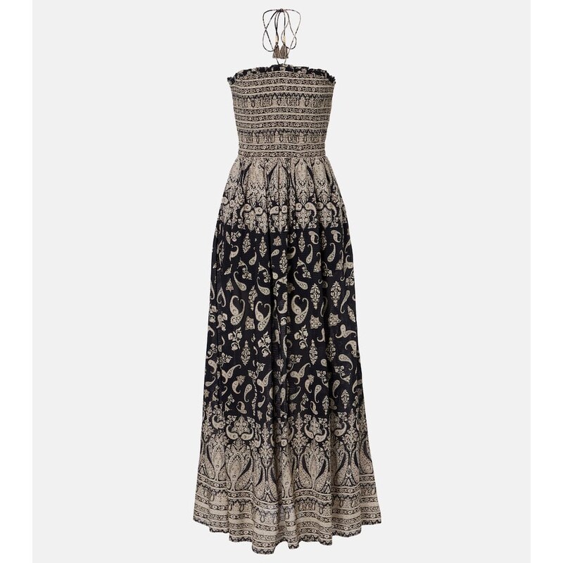 Veronica Beard Ayanna paisley shirred maxi dress