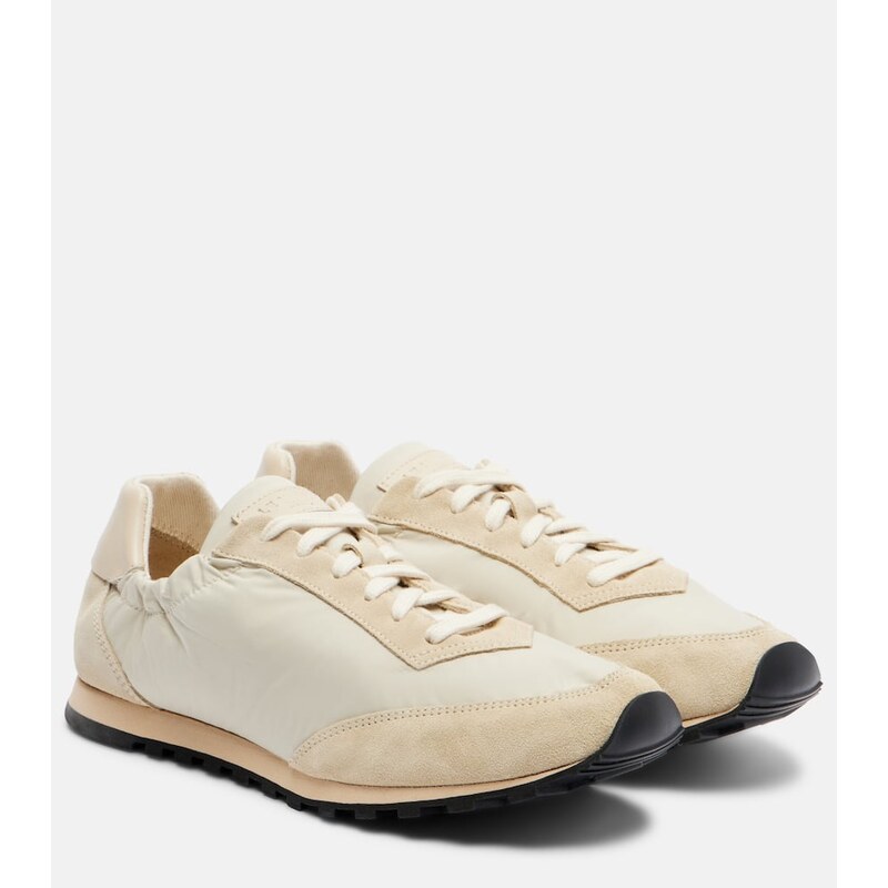 Le Monde Béryl Slim Runner suede-trimmed sneakers