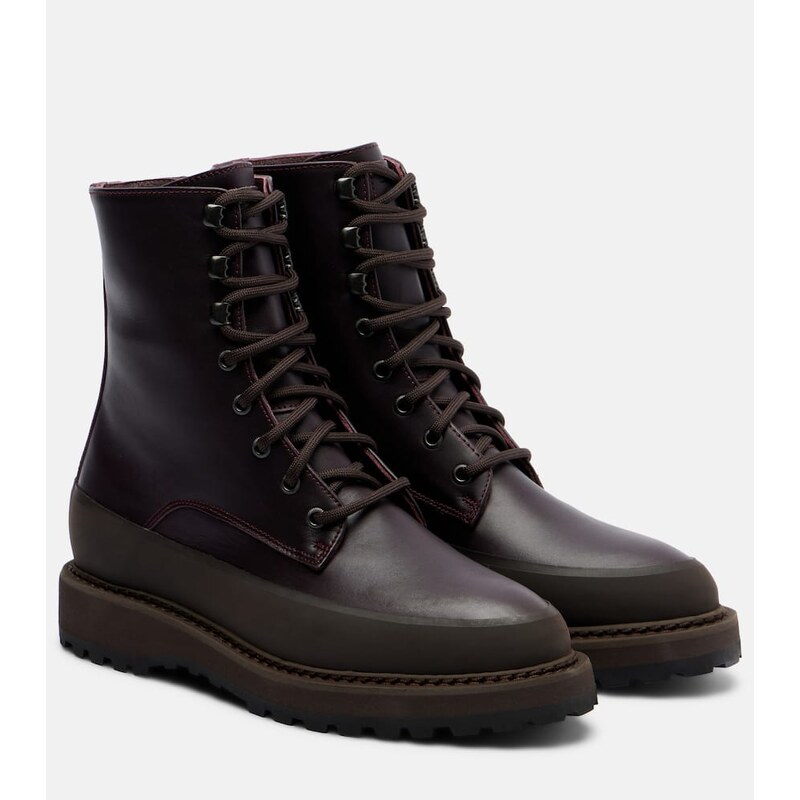 Le Monde Béryl Dolomite leather lace-up boots