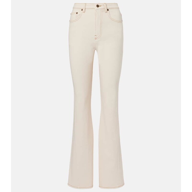 Burberry Embroidered flared jeans