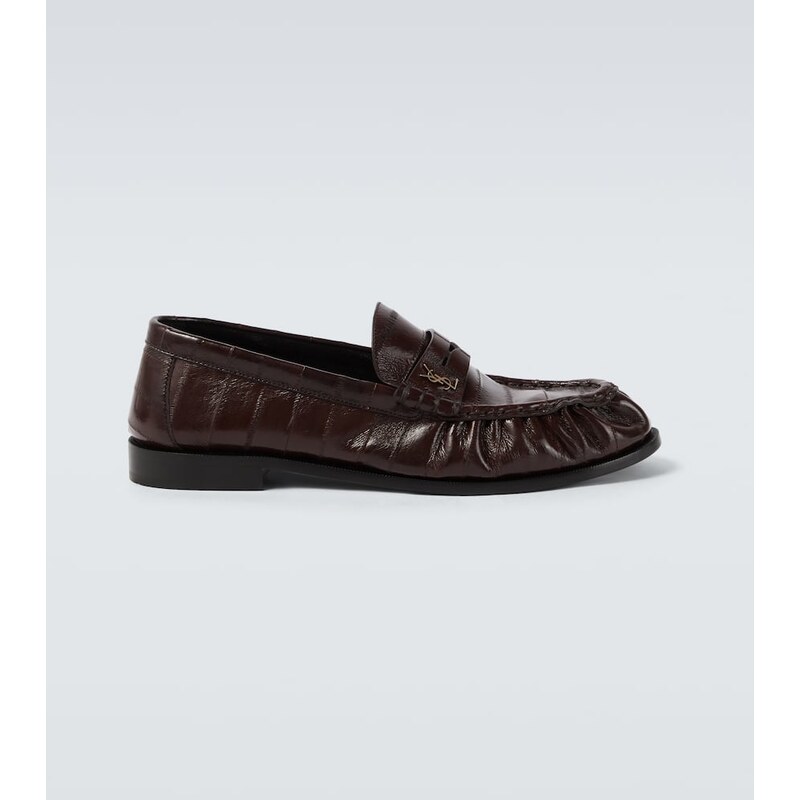 Saint Laurent Le Loafer eel leather penny loafers