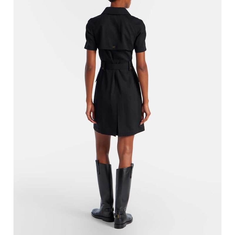 Burberry Belted wool shirt dress
