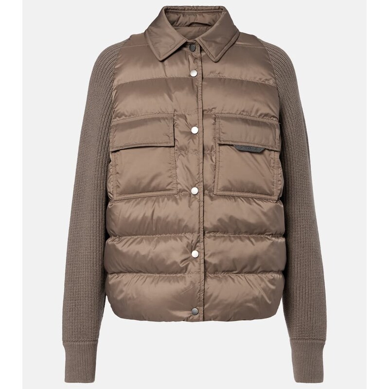 Brunello Cucinelli Wool, cashmere, and silk down jacket