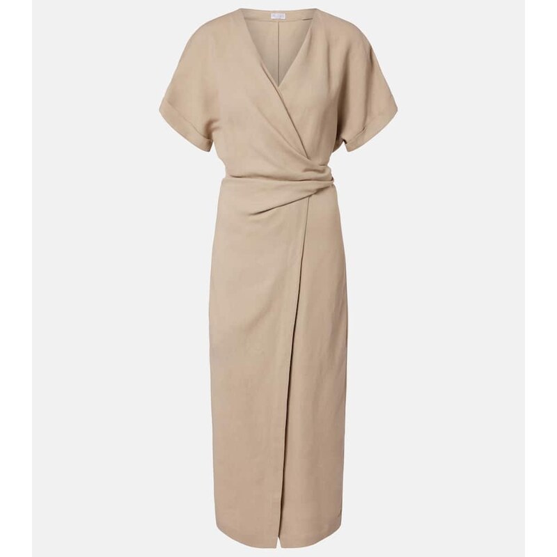 Brunello Cucinelli Draped wrap dress