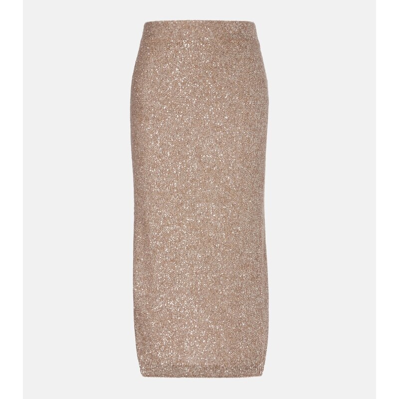 Brunello Cucinelli LamÃ pencil skirt