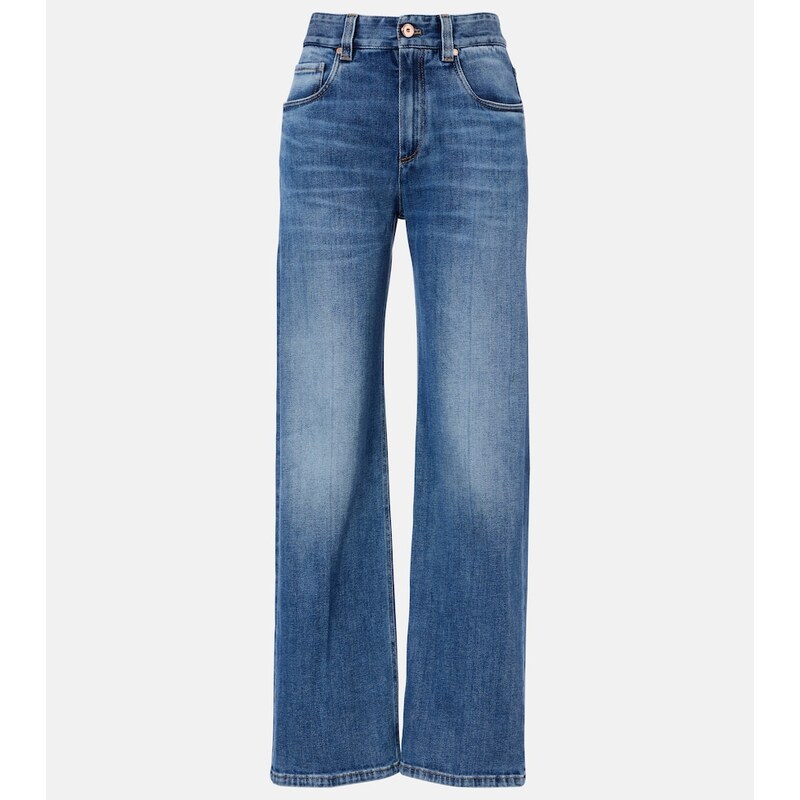 Dámské džíny Brunello Cucinelli v barvě Essential Dark Blue Denim