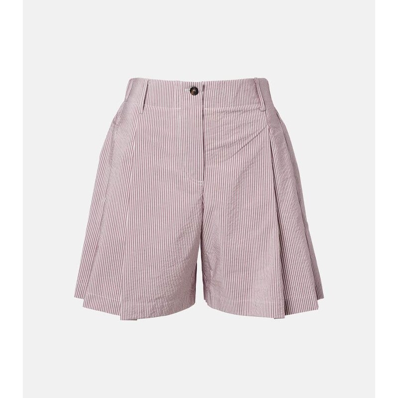 Brunello Cucinelli Striped cotton-blend Bermuda shorts