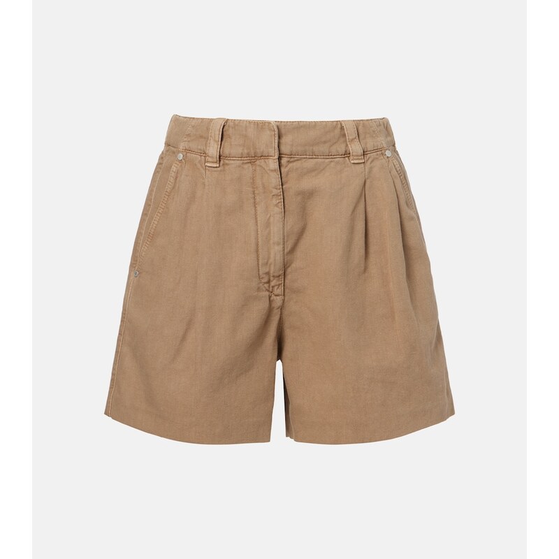 Brunello Cucinelli Cotton and linen Bermuda shorts