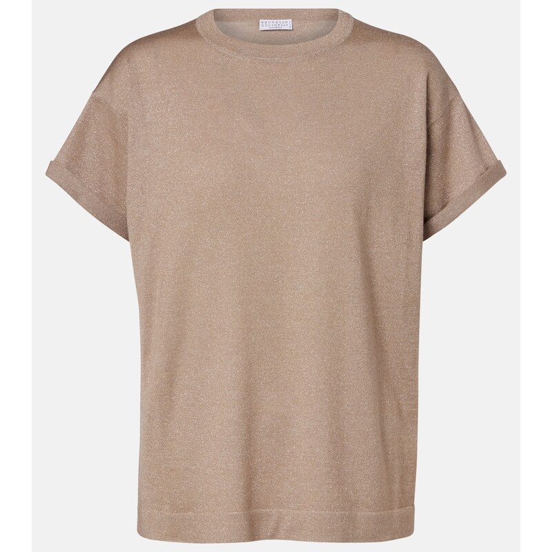 Brunello Cucinelli Cashmere and silk-blend T-shirt