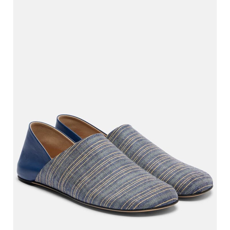 JW Anderson Leather-trimmed slip-on shoes
