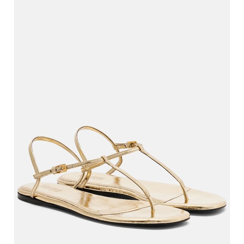 Paris Texas Montecarlo metallic leather thong sandals