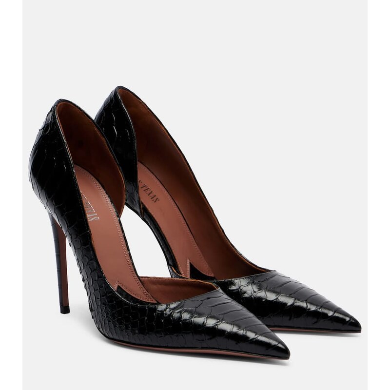 Paris Texas Vera 105 snake-effect leather pumps