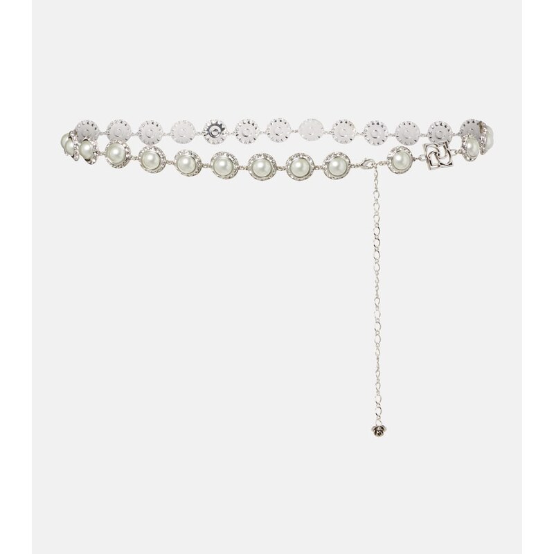 Magda Butrym Crystal-embellished faux pearl belt