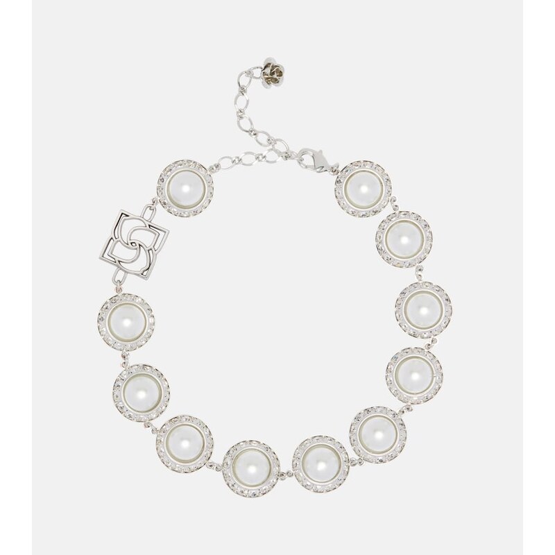 Magda Butrym Crystal-embellished faux pearl choker