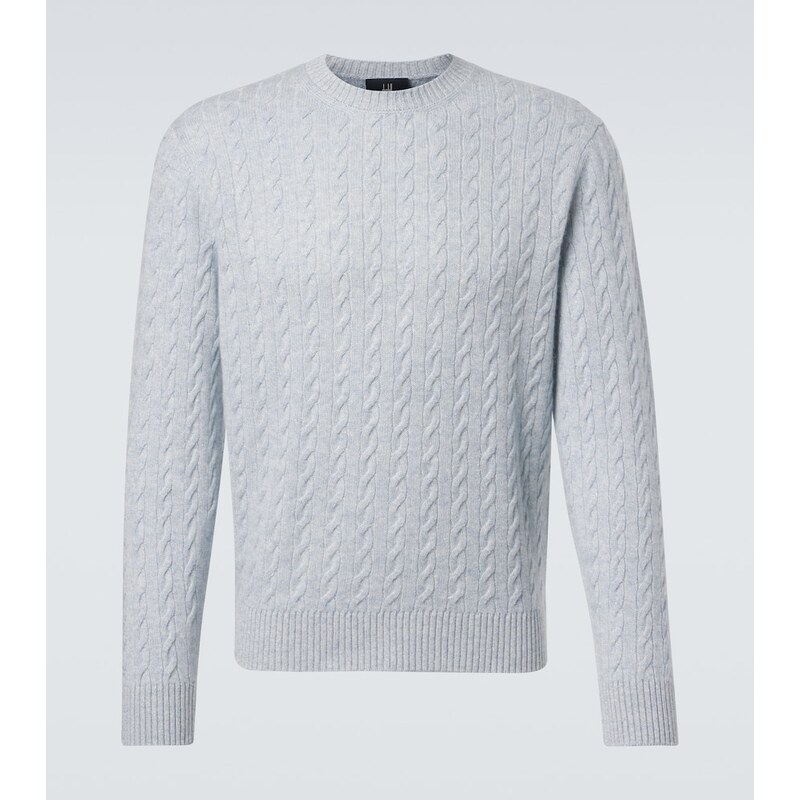 Dunhill Cable-knit cashmere and linen sweater