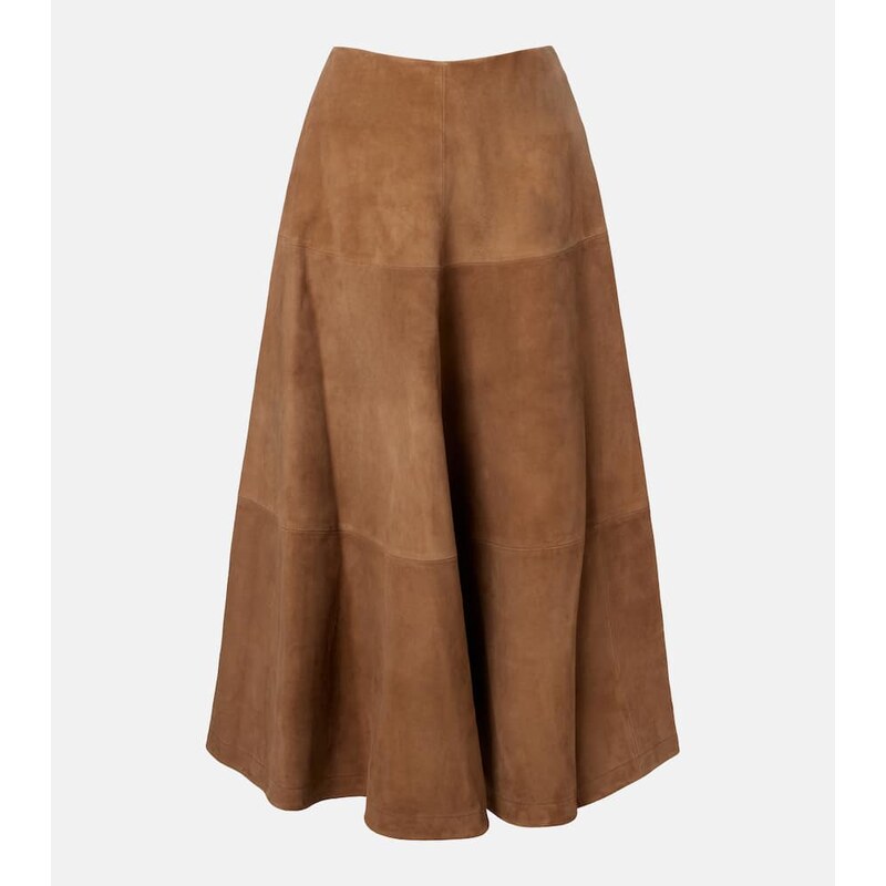 Altuzarra Varda suede midi skirt