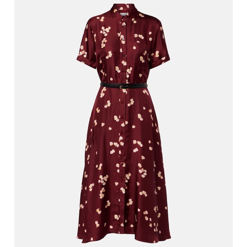 Altuzarra Belted printed silk shirt dress