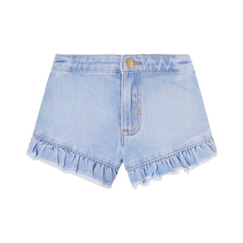 Molo Agnetha ruffled denim shorts