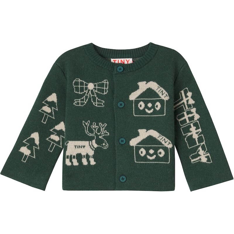 Tinycottons Baby Tiny Town wool-blend cardigan