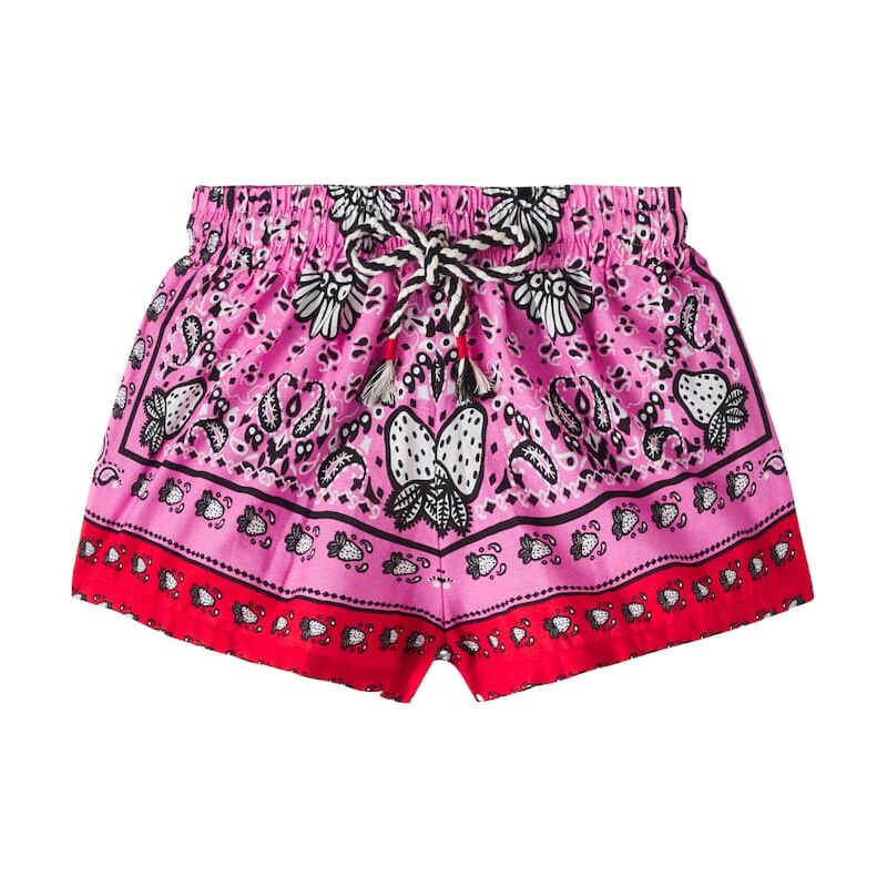 Fábula Morango Bandana cotton shorts