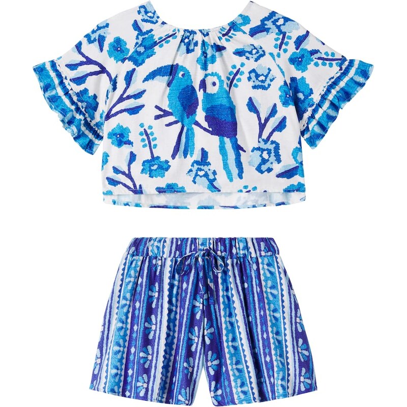 Fábula Printed top and shorts set