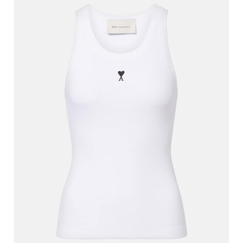 Ami Paris Ami De CÅur cotton jersey tank top