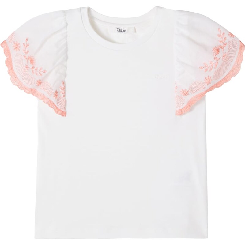 Chloe Kids ChloÃ Kids Embroidered cotton T-shirt