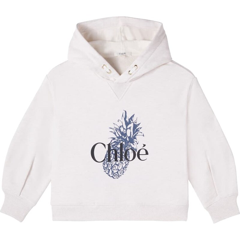 Chloe Kids ChloÃ Kids Printed cotton jersey hoodie