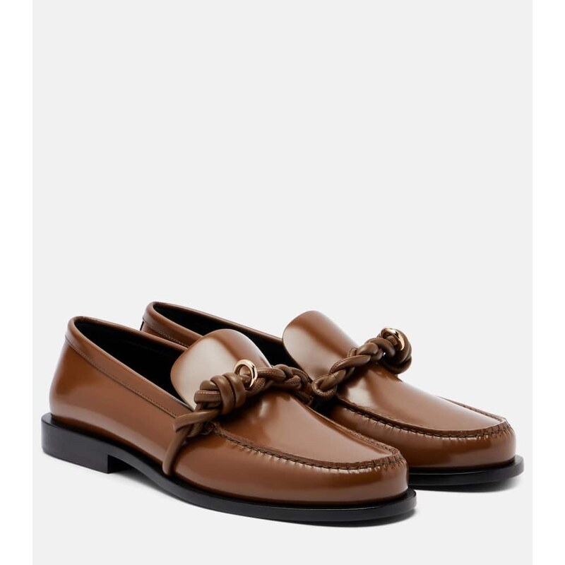 Dámské mokasíny Jil Sander Tangle z kůže v barvě Cinnamon