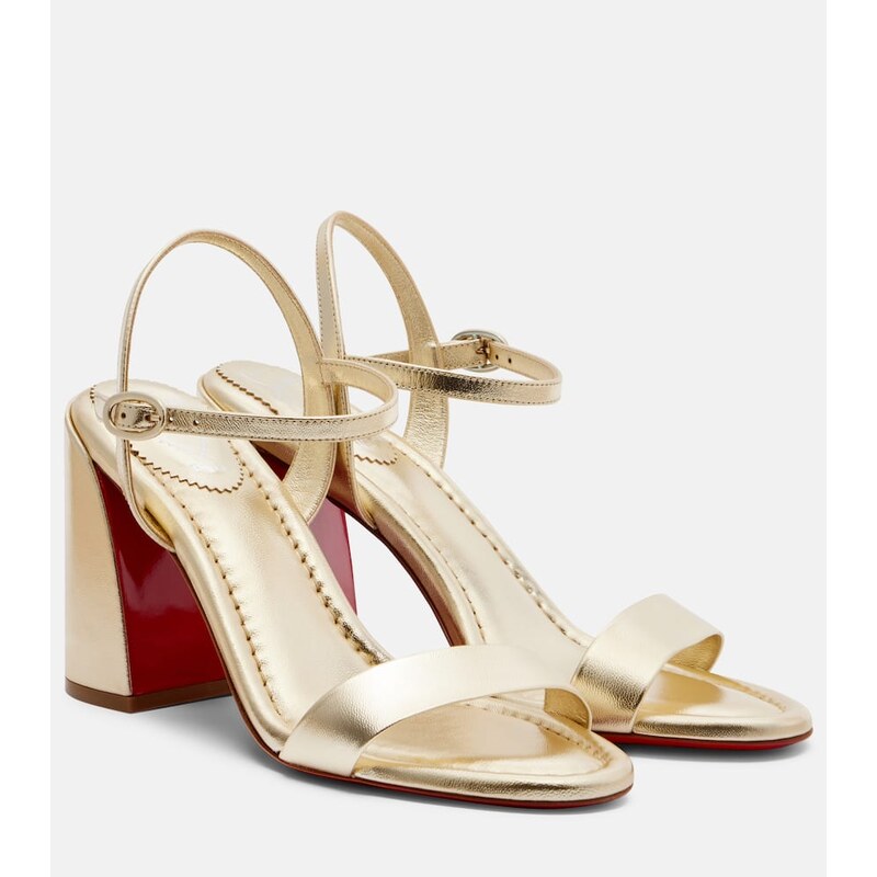 Christian Louboutin Miss Jane 85 metallic leather sandals