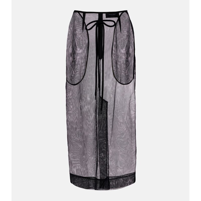 Simone Rocha Bow-detail tulle midi skirt