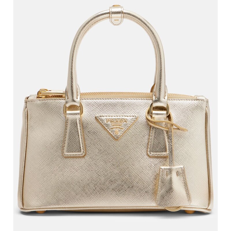 Prada Prada Galleria Mini metallic leather tote bag