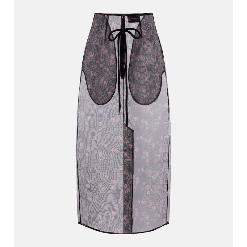 Simone Rocha Floral midi skirt